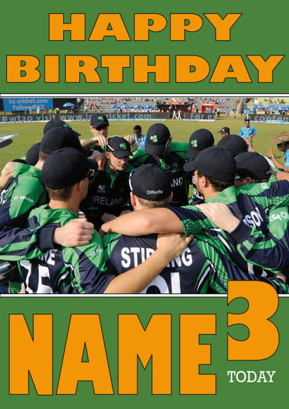 Ireland Cricket Team Huddle Personalised Card