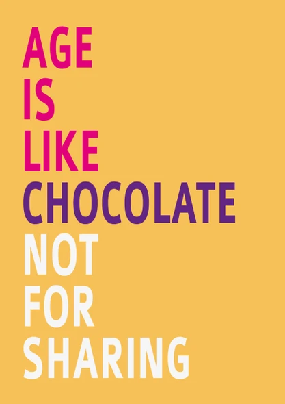 Age Is Like Chocolate Personalised Card