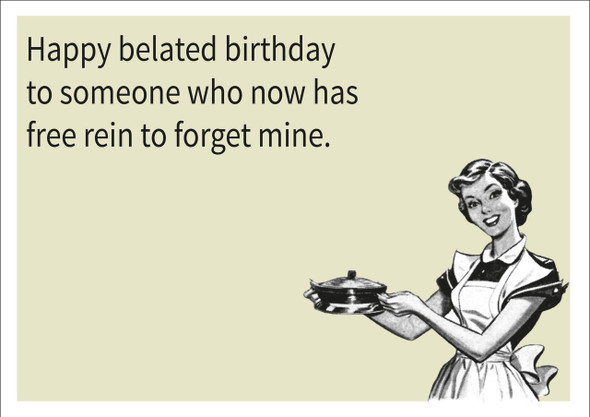 Free Rein To Forget Mine Personalised Birthday Card