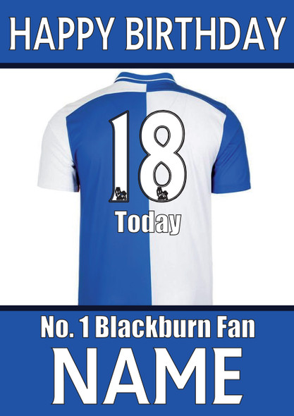 Blackburn Fan Happy Birthday Football