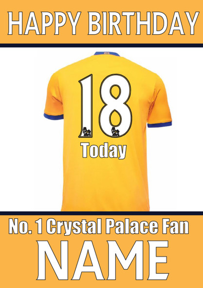 Crystal Palace Fan Happy Birthday Football