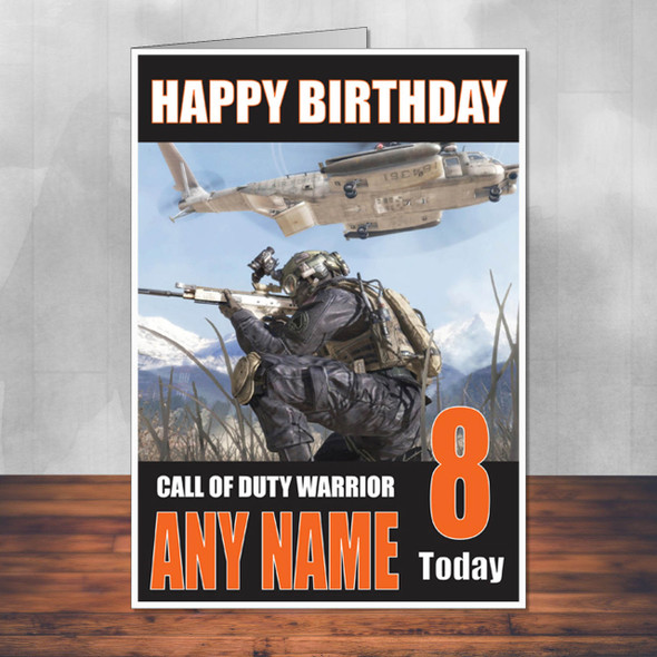 Call Of Duty Shaun 7 Personalised Birthday Card