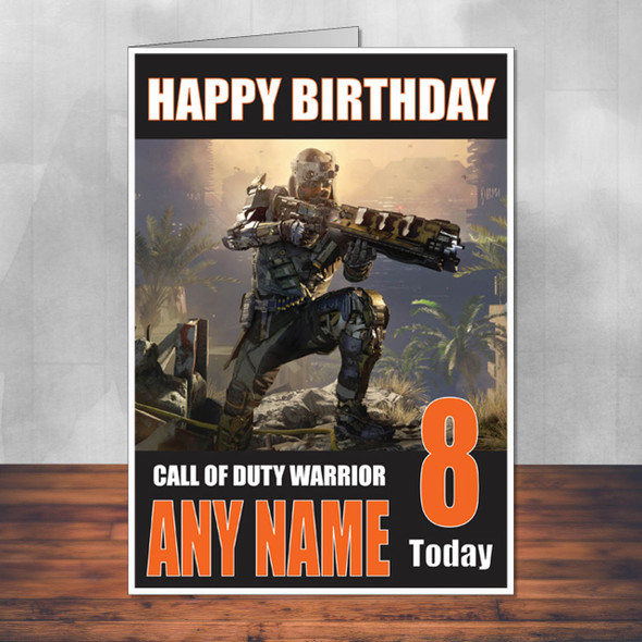 Call Of Duty Shaun 8 Personalised Birthday Card