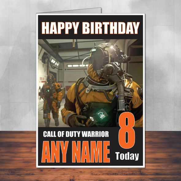 Call Of Duty Shaun 12 Personalised Birthday Card
