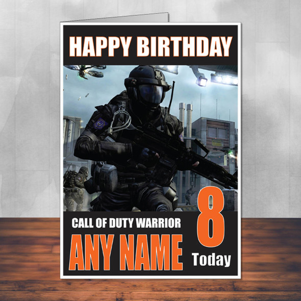 Call Of Duty Shaun 14 Personalised Birthday Card