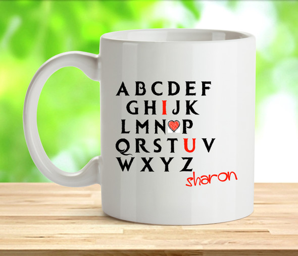 I Love You Alphabet Rude Adult Mug
