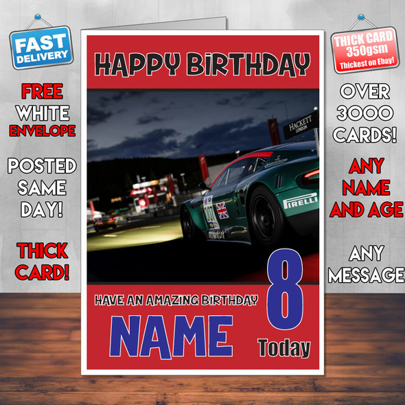 Froza Motor Sport Bm1 Personalised Birthday Card