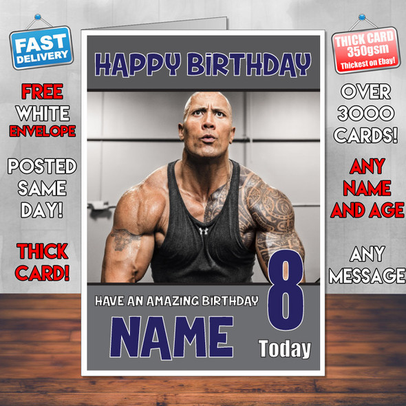 Dwayne Johnson 2 Bm2 Personalised Birthday Card