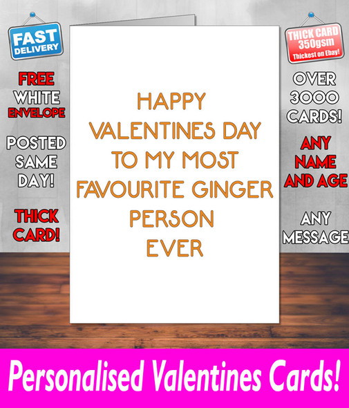 Ginger Person Valentines Day Card