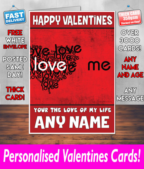 His Or Hers Valentines Day Card KE Design109 Valentines Day Card