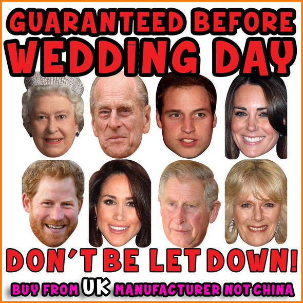 GUARANTEED BEFORE WEDDING 8 Royal Family Face Masks for Harry & Meghan Wedding