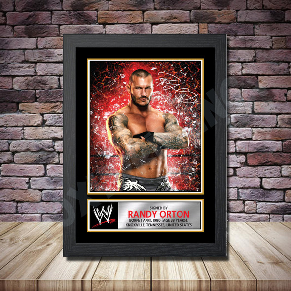 Personalised Signed Wrestling Celebrity Autograph print - Randy Orton -A4 A3 A2 A1 - Framed or Print Only
