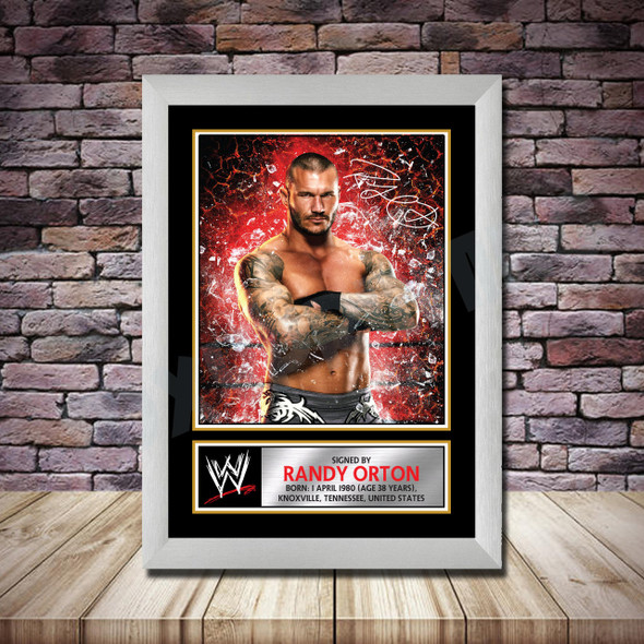 Personalised Signed Wrestling Celebrity Autograph Print - Randy Orton Framed Or Print Only