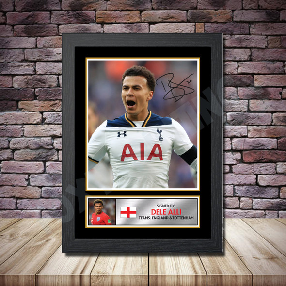 Personalised Signed Football Autograph Print - Dele Alli Framed Or Print Only