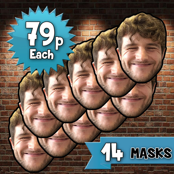 14 X Personalised Create Your Own Diy Face Masks