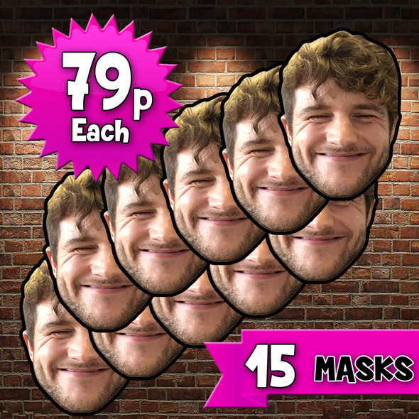 15 X Personalised Create Your Own Diy Face Masks