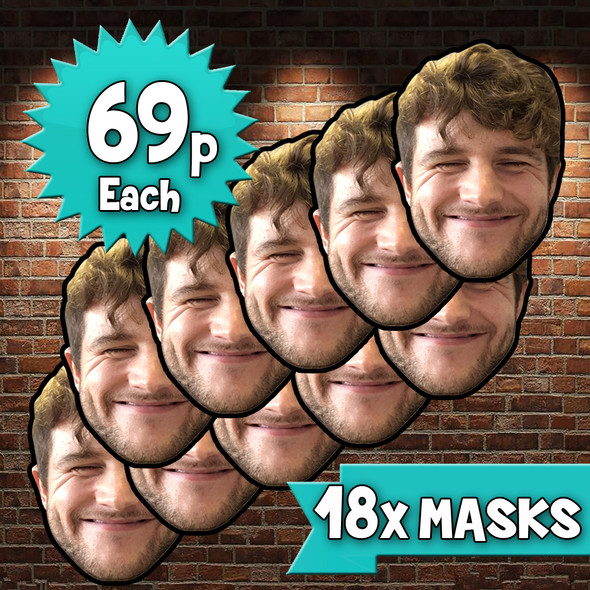 18 X Personalised Create Your Own Diy Face Masks