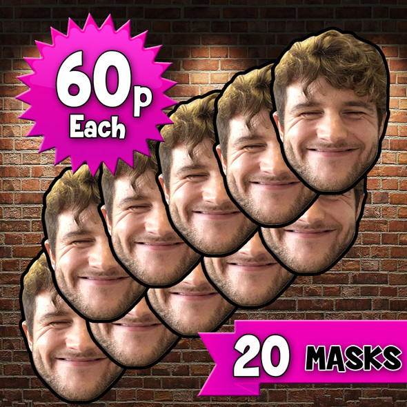 20 X Personalised Create Your Own Diy Face Masks