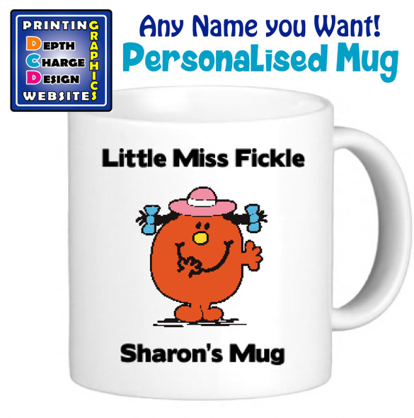 Miss Fickle - Personalised Men or Miss Mugs - Perfect Goft Xmas Secret Santa - ANY NAME