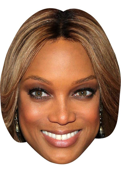 Tyra Banks Jb - Model Fancy Dress Cardboard Celebrity Face Mask