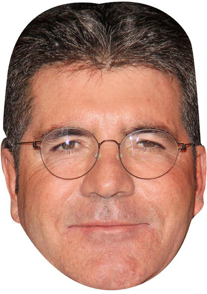 Simon Cowell Jb - Tv Star Fancy Dress Cardboard Celebrity Face Mask