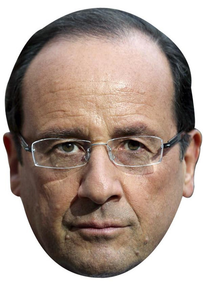 Francois Hollande Jb - Tv Star Fancy Dress Cardboard Celebrity Face Mask