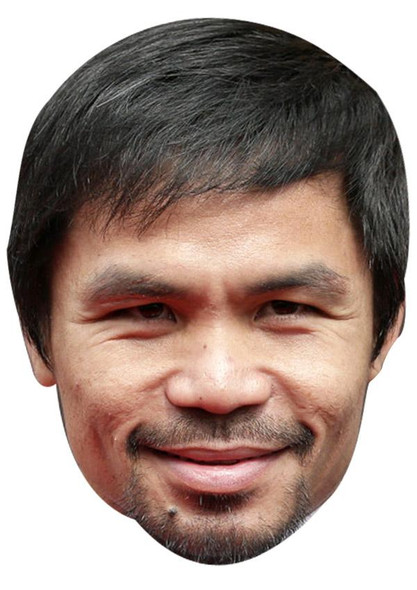 Manny Pacquiao Jb - Tv Star Fancy Dress Cardboard Celebrity Face Mask