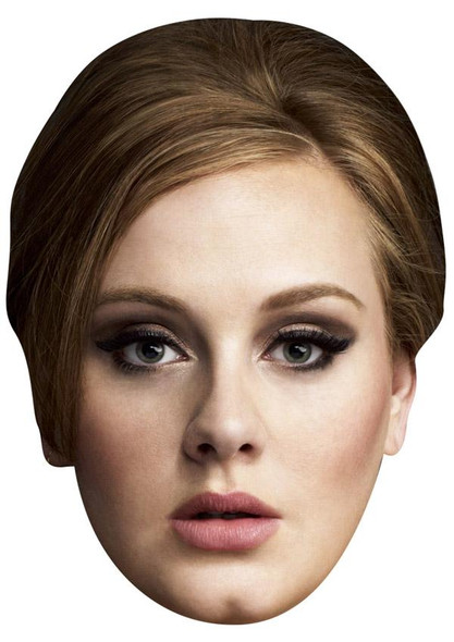 Adele 2 Jb - Music Star Fancy Dress Cardboard Celebrity Face Mask