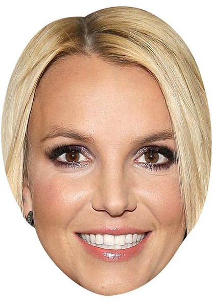 Britney Spears Jb - Music Star Fancy Dress Cardboard Celebrity Face Mask