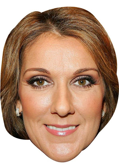 Celine Dion Jb - Music Star Fancy Dress Cardboard Celebrity Face Mask