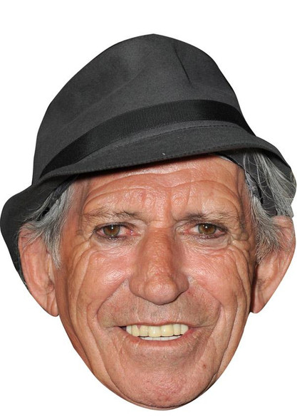 Keith Richards Jb - Music Star Fancy Dress Cardboard Celebrity Face Mask