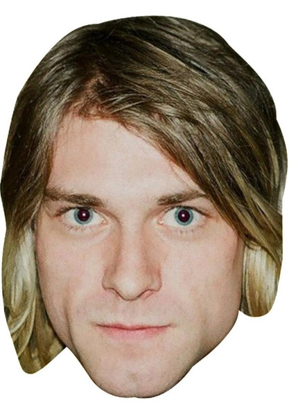 Kurt Cobain Jb - Music Star Fancy Dress Cardboard Celebrity Face Mask