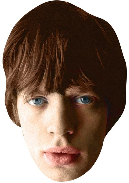 Mick Jagger Young Jb - Music Star Fancy Dress Cardboard Celebrity Face Mask