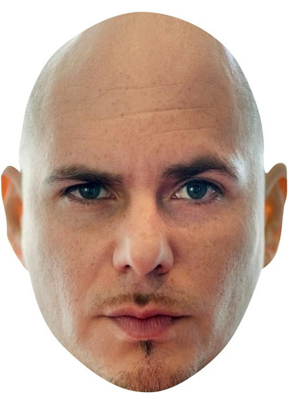 Pitbull Jb - Music Star Fancy Dress Cardboard Celebrity Face Mask