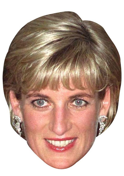 Princess Diana Jb - Royal Fancy Dress Cardboard Celebrity Face Mask