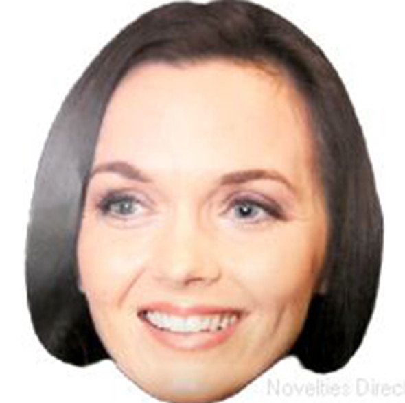 VICTORIA PENDLETON JB - Cycling Fancy Dress Cardboard Celebrity Face Mask 