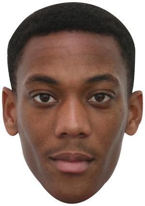Anthony Martial Mask Jb - Footballer Fancy Dress Cardboard Celebrity Face Mask