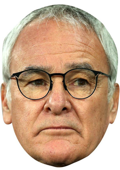 Claudio Ranieri Jb - Footballer Fancy Dress Cardboard Celebrity Face Mask