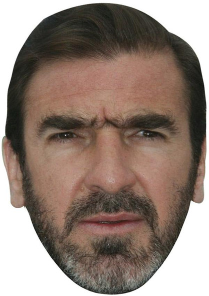 Eric Cantona Jb - Footballer Fancy Dress Cardboard Celebrity Face Mask