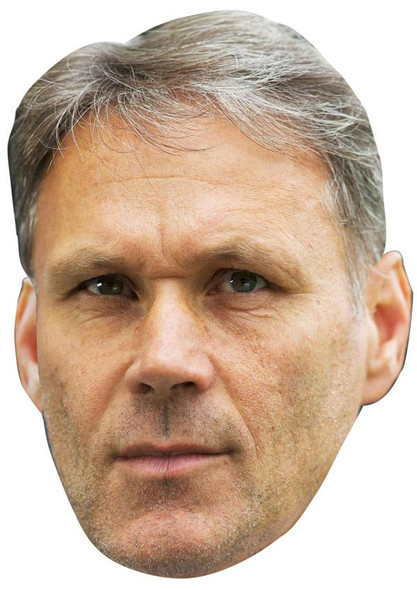 Marco Van Basten Jb - Footballer Fancy Dress Cardboard Celebrity Face Mask