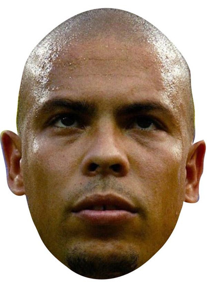 Ronaldo Brazil Jb - Footballer Fancy Dress Cardboard Celebrity Face Mask