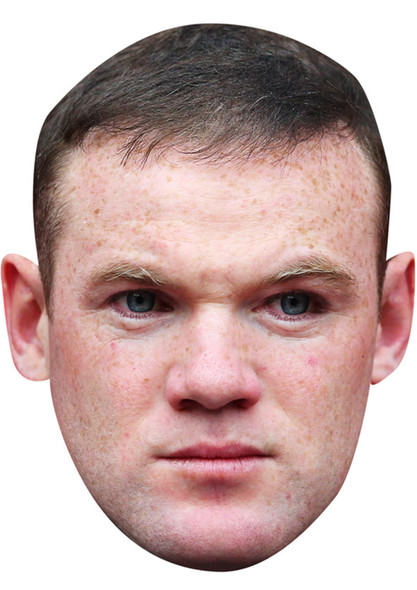 WAYNE ROONEY JB - Footballer Fancy Dress Cardboard Celebrity Face Mask