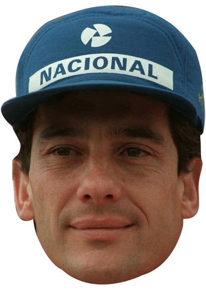 Ayrton Senna Cap Jb - Formula 1 Driver Fancy Dress Cardboard Celebrity Face Mask
