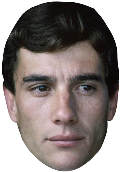 Ayrton Senna Jb - Formula 1 Driver Fancy Dress Cardboard Celebrity Face Mask