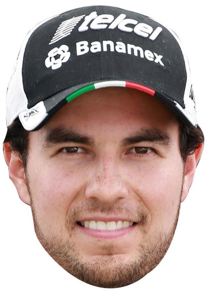 Sergio Perez Cap Jb - Formula 1 Driver Fancy Dress Cardboard Celebrity Face Mask