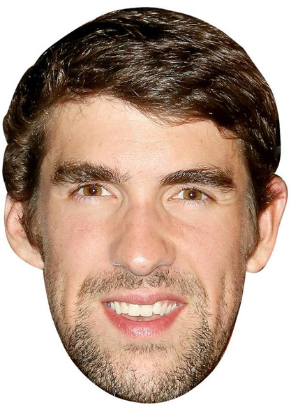 Michael Phelps Jb - Athletics Fancy Dress Cardboard Celebrity Face Mask