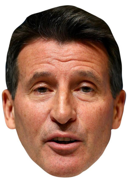 Seb Coe Jb - Athletics Fancy Dress Cardboard Celebrity Face Mask