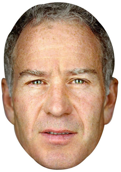 John Mcenroe Jb - Tennis Fancy Dress Cardboard Celebrity Face Mask