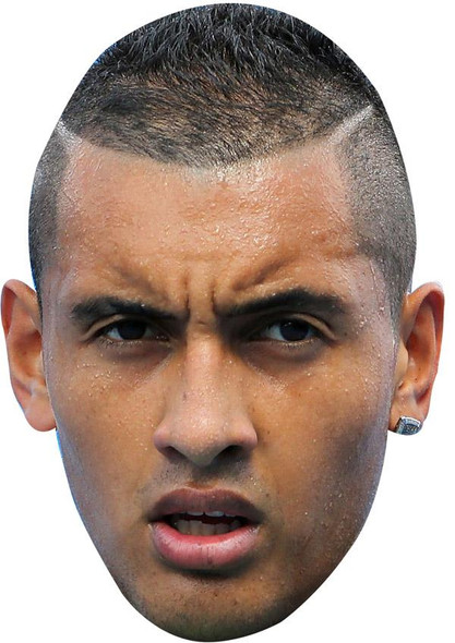 Nick Kyrgios 2 Jb - Tennis Fancy Dress Cardboard Celebrity Face Mask