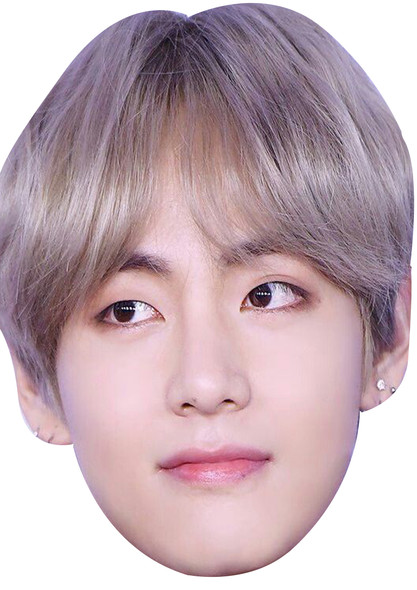 KIM TAEHYUNG 2- BTS Korean Music Star K POP - Music Star Fancy Dress Cardboard Celebrity Face Mask